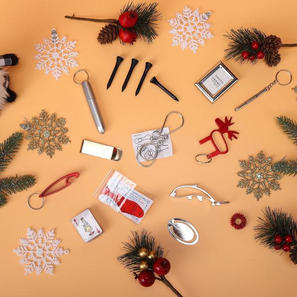 Imagem de Brinquedo de festa de Natal com design de floco de neve vermelho e branco que não se encaixa