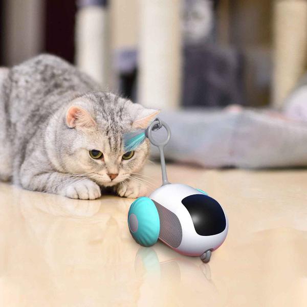 Imagem de Brinquedo de Gato Felino Pet Carrinho Controle Remoto USB Bateria Recarregavel Interativo Entretenimento Diversao