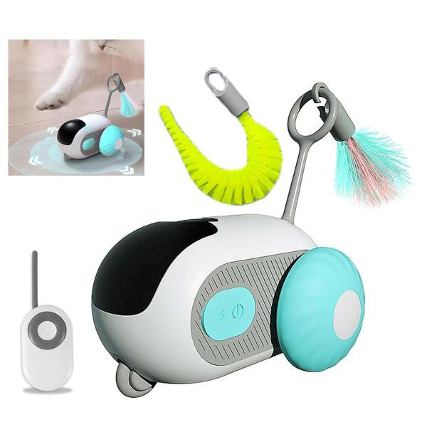 Imagem de Brinquedo de Gato Pet Carrinho Controle Remoto USB Bateria Recarregavel Felino Animal de Estimaçao Interativo Entretenimento Lazer Diversao