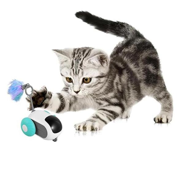 Imagem de Brinquedo de Gato Pet Carrinho Controle Remoto USB Bateria Recarregavel Interativo Diversao Entretenimento Lazer Animal de Estimaçao