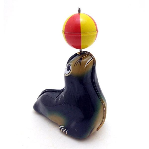 Imagem de Brinquedo de lata Sea Lion Vintage Retro Classic Wind Up Wokex