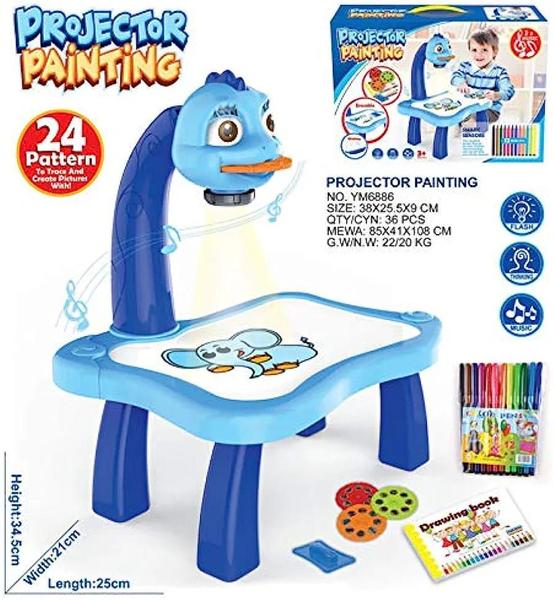 Imagem de Brinquedo De Mesa Desenho Com Led Projetor - azul