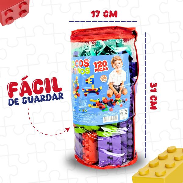 Imagem de Brinquedo de Montar Blocos Encaixar Didático Colorido Bebê