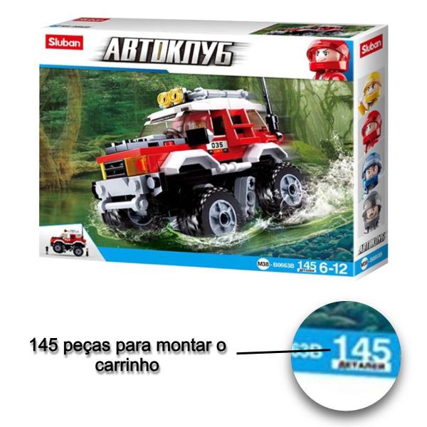 Imagem de Brinquedo de Montar Carrinho Cubic Adventure Off-Road 145 Peças Multikids - BR1481