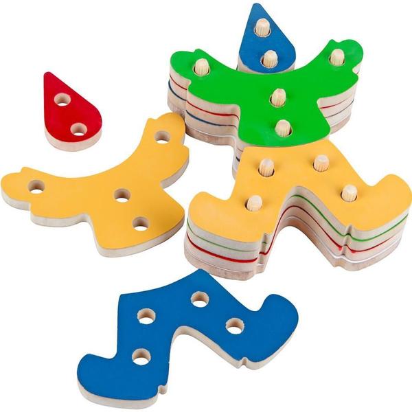 Brinquedo de Montar Palhaço MDF com 12 Peças - Carlu Imagem de Brinquedo de Montar Palhaço MDF com 12 Peças