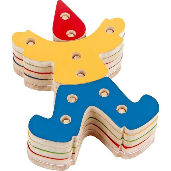 Brinquedo de Montar Palhaço MDF com 12 Peças - Carlu Imagem de Brinquedo de Montar Palhaço MDF com 12 Peças
