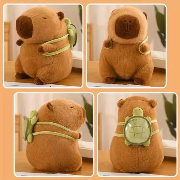 Imagem de Brinquedo de Pelúcia- Capivara com Mochila de Tartaruga