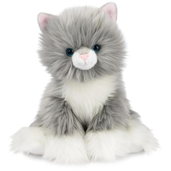 Imagem de Brinquedo de pelúcia GUND Camilla Kitten Cat 9" para crianças de 1 ano ou mais cinza/branco