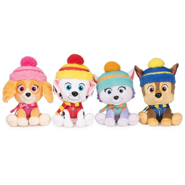 Imagem de Brinquedo de pelúcia GUND PAW Patrol Holiday Winter Everest 15 cm com cachecol