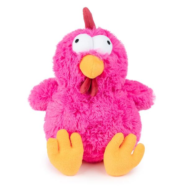 Imagem de Brinquedo de pelúcia interativo Squeaky Best Pet Supplies Mrs. Cluck