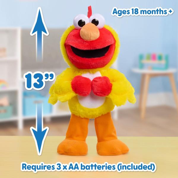 Imagem de Brinquedo de pelúcia Just Play Sesame Street Chicken Dance Elmo 2+ Years