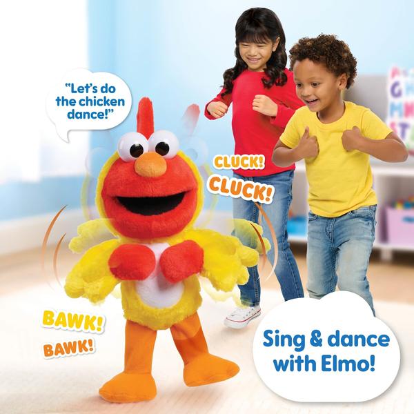 Imagem de Brinquedo de pelúcia Just Play Sesame Street Chicken Dance Elmo 2+ Years