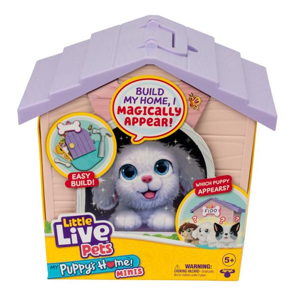 Imagem de Brinquedo de pelúcia Little Live Pets My Puppy's Home Minis rosa e roxo