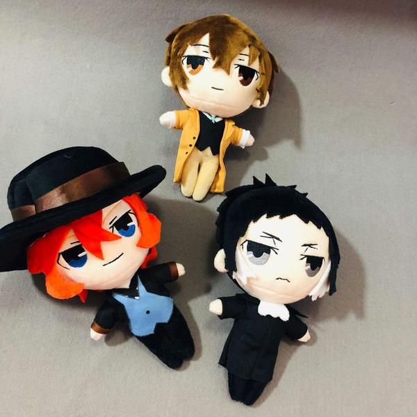 Brinquedo de pelúcia LIZAKI Anime Dazai Osamu Nakahara Chuuya 20cm Imagem de Brinquedo de pelúcia LIZAKI Anime Dazai Osamu Nakahara Chuuya 20cm