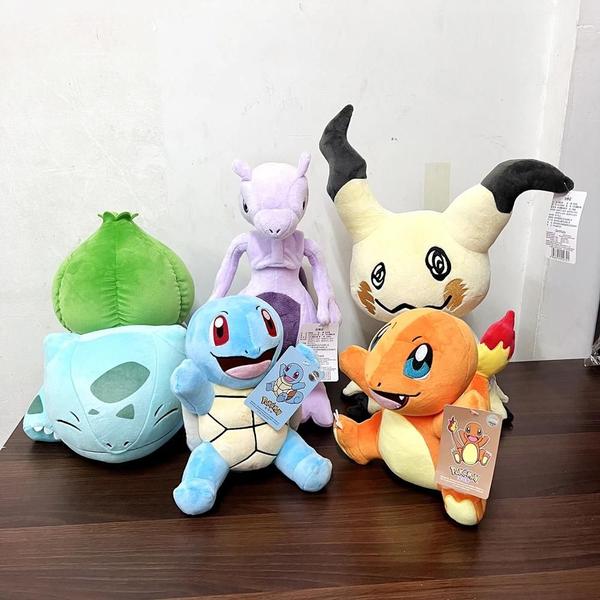 Imagem de Brinquedo de Pelúcia Pokémon - Charmander, Squirtle, Pikachu e Bulbasaur