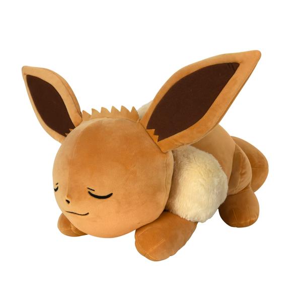 Imagem de Brinquedo de pelúcia Pokémon Eevee Sleeping 45cm oficialmente licenciado