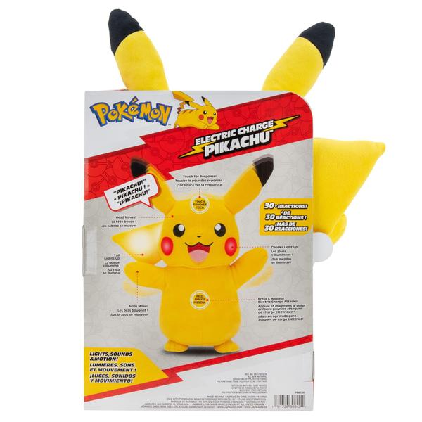 Imagem de Brinquedo de pelúcia Pokémon Pikachu Electric Charge 25 cm com luzes