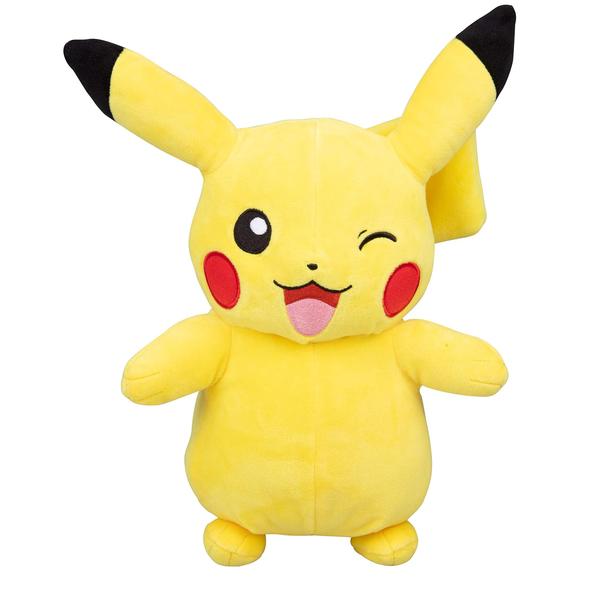 Imagem de Brinquedo de pelúcia Pokémon Winking Pikachu 30cm - Crianças de 2 anos ou mais