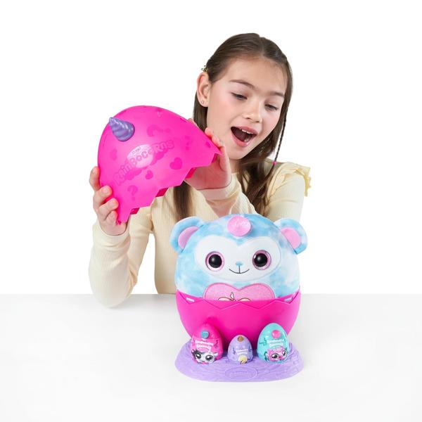 Imagem de Brinquedo de pelúcia Rainbocorns Eggzania Mini Mania Panda para meninas