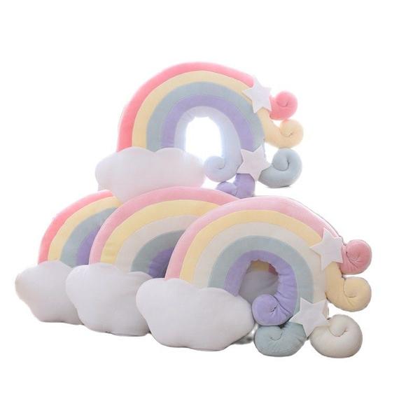 Imagem de Brinquedo de pelúcia Rainbow Cushion Sun Pillow Sleep para crianças 50x38cm