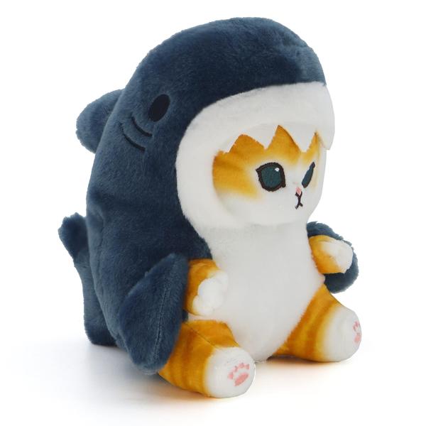 Imagem de Brinquedo de pelúcia Shark Cat Sunfedmiss Cute Fried Shrimp Blue 20cm