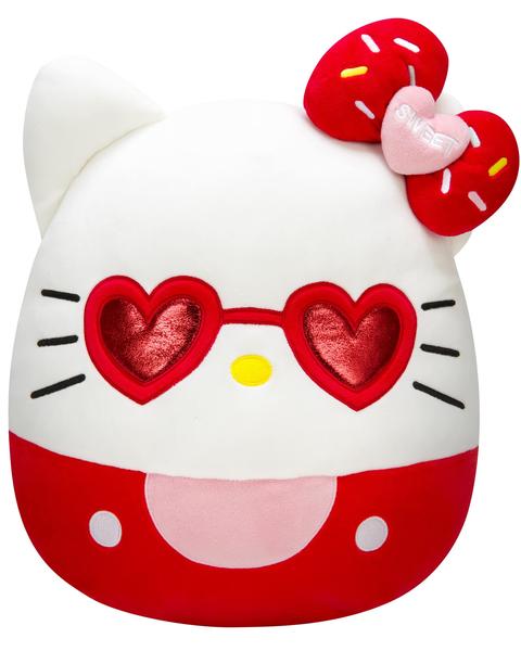 Imagem de Brinquedo de pelúcia Squishmallows Hello Kitty com óculos vermelhos de 35 cm