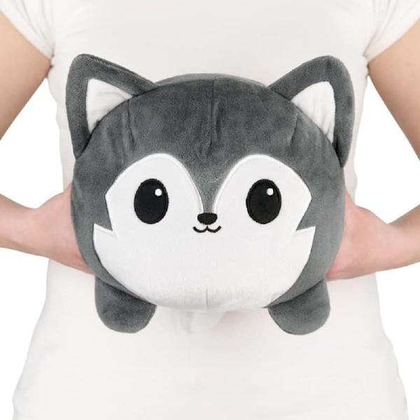 Imagem de Brinquedo de pelúcia TeeTurtle Original Reversível Big Wolf Grey