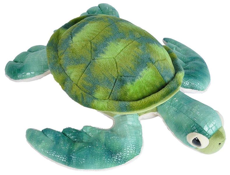 Imagem de Brinquedo de pelúcia Wild Republic Sea Turtle Living Ocean 23 cm verde