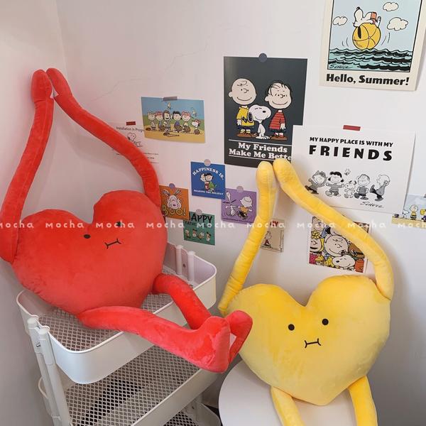 Imagem de Brinquedo de pelúcia Wokex 50 cm Love Pillow, presente infantil para crianças, vermelho