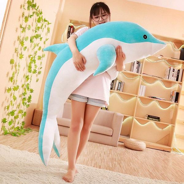 Imagem de Brinquedo de pelúcia Wokex Dolphins Soft Baby Marine Animals Girl 50 cm