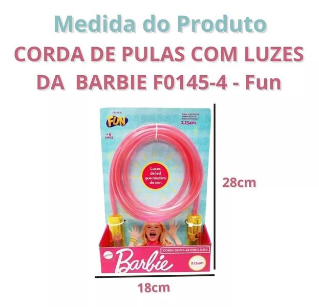 Imagem de Brinquedo De Pular Corda Com Luzes Da Barbie F0145-4 - Fun