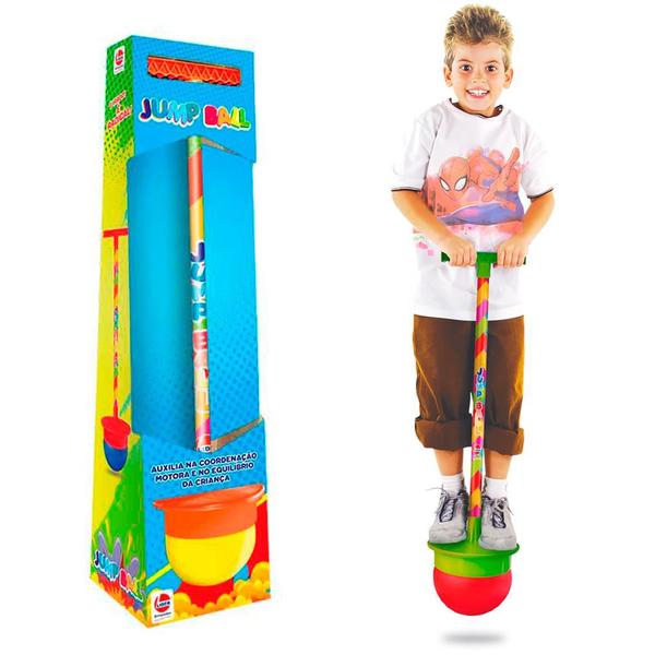 Imagem de Brinquedo De Pular Jump Ball Cores Sortidas Infantil - Líder Brinquedos