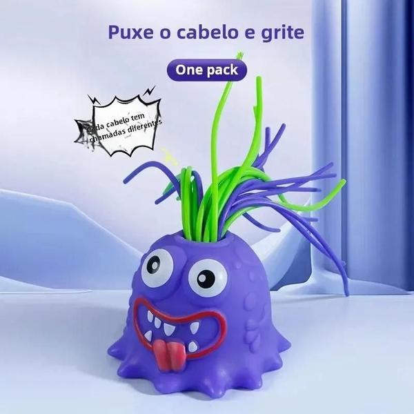 Imagem de Brinquedo de Puxar Cabelo Monster Scream - Alívio do Estresse - Sem Bateria