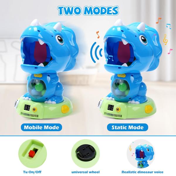 Imagem de Brinquedo de tiro EagleStone Movable Dinosaur Triceratops com LCD