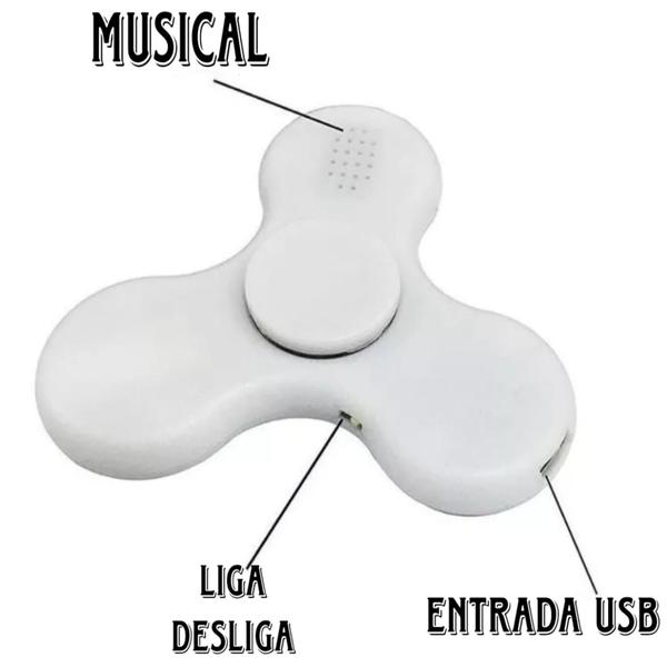 Imagem de Brinquedo Dia Das Crianças  Anti Stress Hand Spinner Musical Bluetooth Com Led