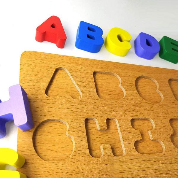 Imagem de Brinquedo Didático Aprenda Brincando Letras em Peças de Encaixar