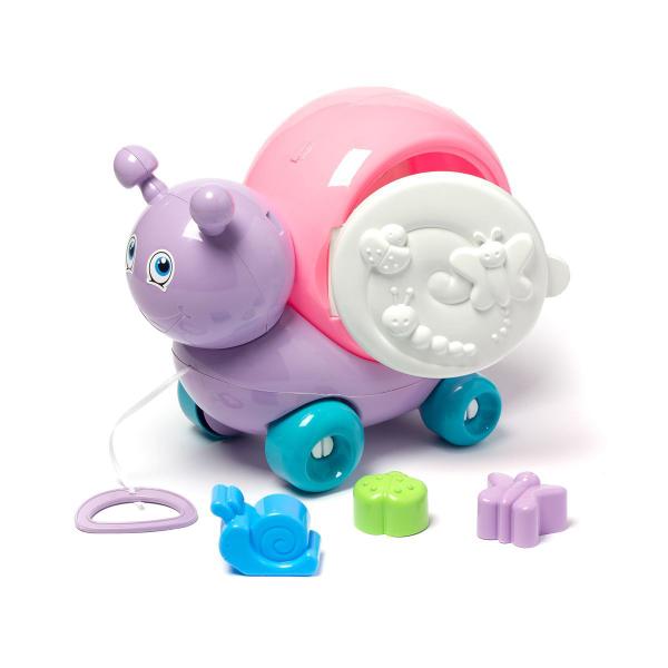 Imagem de Brinquedo Didático Atividade Infantil Caracol Rosa Cotiplás