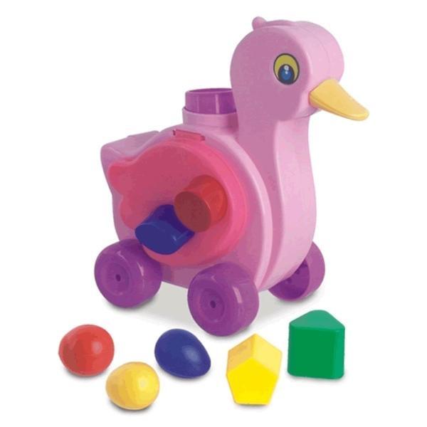 Imagem de Brinquedo Didático Baby Land Pata Rosa Bota Ovo Cardoso Toys