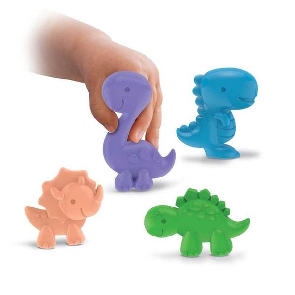 Imagem de Brinquedo Didático de Encaixar para Bebê Puzzle Dino Elka