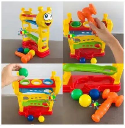 Imagem de Brinquedo Didático Educativo Bebe Baby Péia + 6 Meses Original com Martelinho