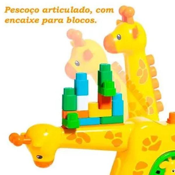 Imagem de Brinquedo Didático Girafa de Atividades Blocos de Montar