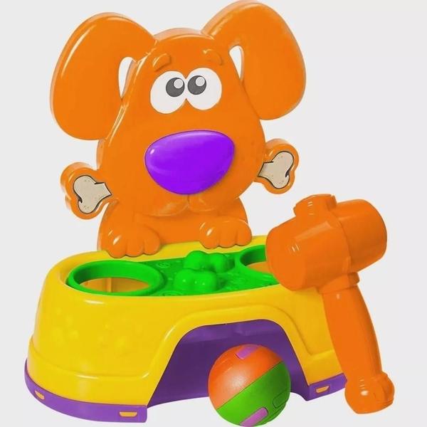 Imagem de Brinquedo Didático Infantil Mesa De Bater Martelo Bate Dog