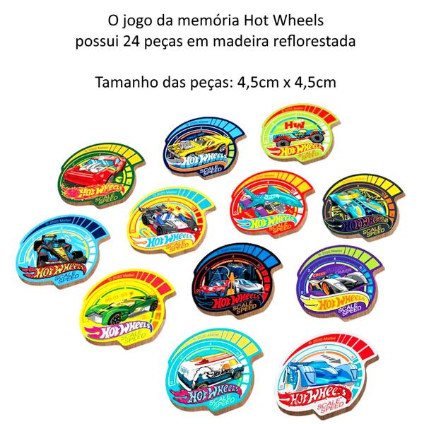 Imagem de Brinquedo Didático Jogo da Memória Hot Wheels Carro Original