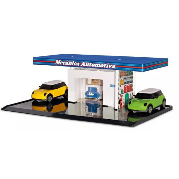 Imagem de Brinquedo Didático Mecânica Automotiva Infantil Pista Com 02 Carrinhos