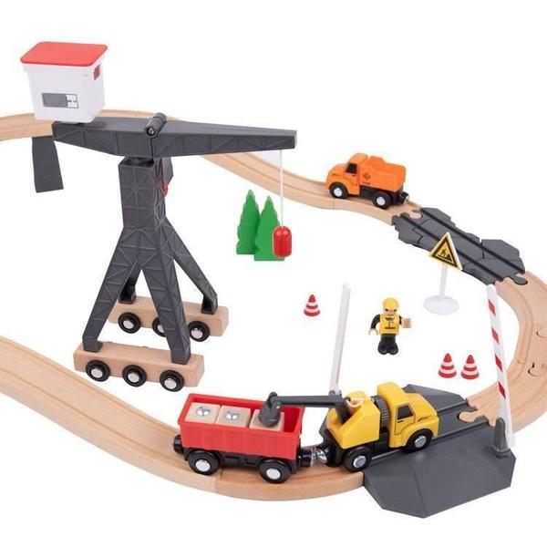 Imagem de Brinquedo Didatico Pista De Trem Média Hg Toys - Th682