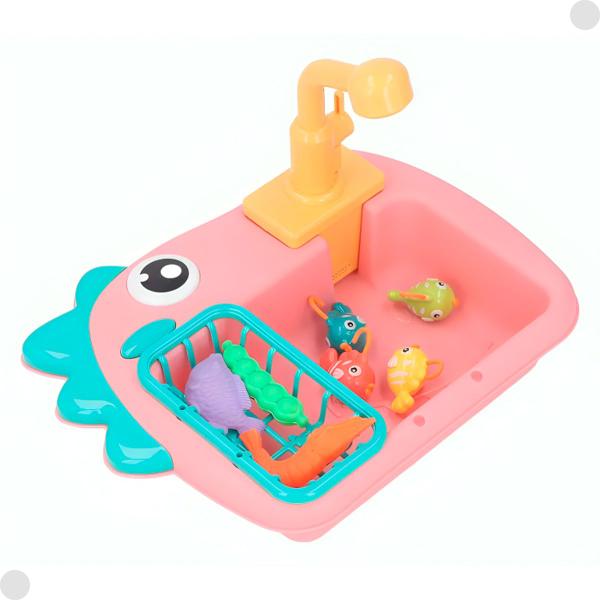 Imagem de Brinquedo Dino Pia E Pesca Rosa C/ Acessórios PLL943 - Fenix