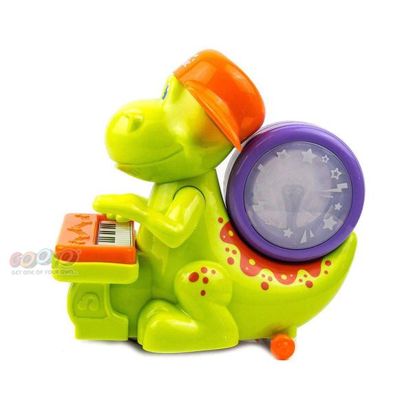 Imagem de Brinquedo Dinossauro Baby Com Piano E Tambor com Luzes e Músicas.