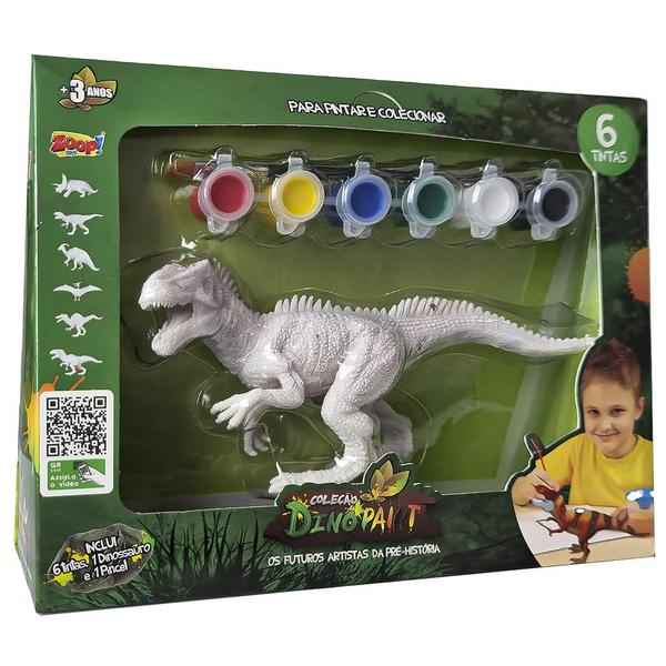 Imagem de Brinquedo Dinossauro Dino Paint Colecionável Pedagógico - Zoop Toys