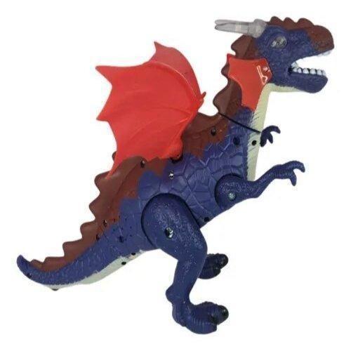 Imagem de Brinquedo Dinossauro Dragão Com Asas Som E Luz Vermelho