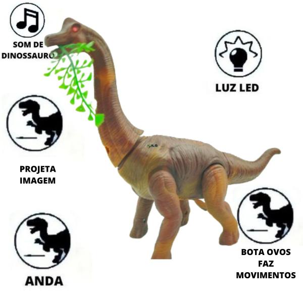 Imagem de Brinquedo Dinossauro Grande Que Anda Com Som Luz E Movimento